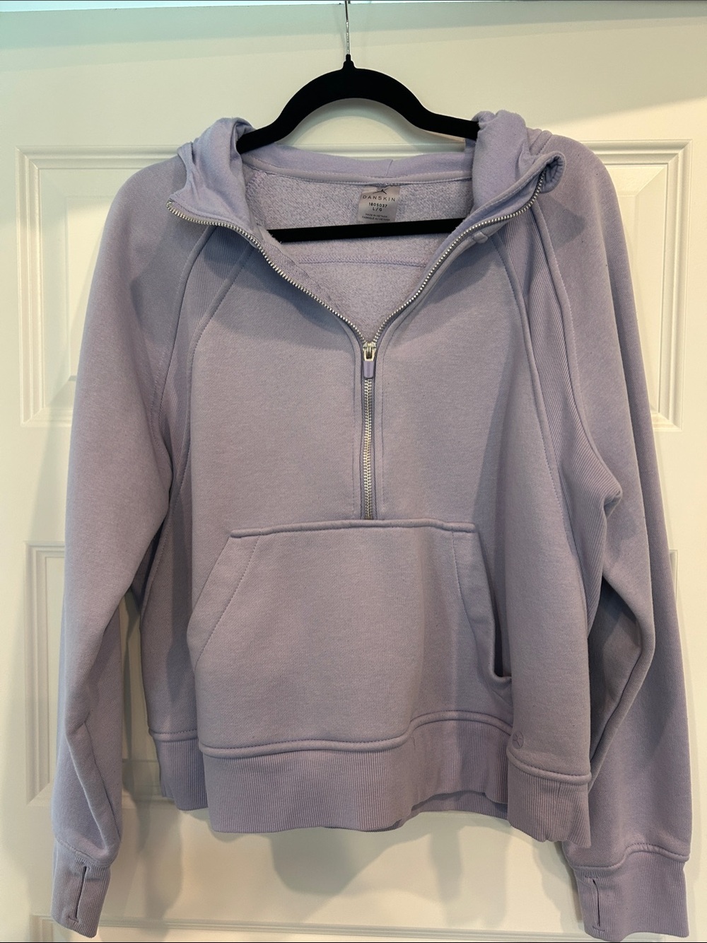 Danskin Lavender Half-Zip Hoodie Pullover
